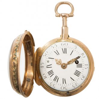 French 18K gold quarter repeating pocket watch Circa 1780
