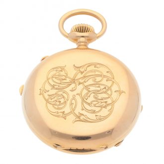 Swiss minute repeating split seconds chronograph Circa 1889