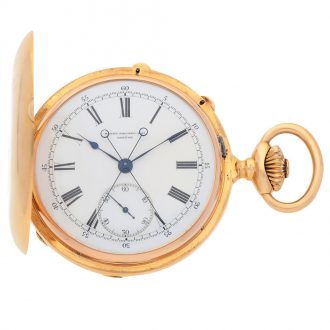 Swiss minute repeating split seconds chronograph Circa 1889
