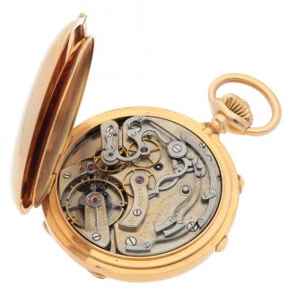 Swiss minute repeating split seconds chronograph Circa 1889