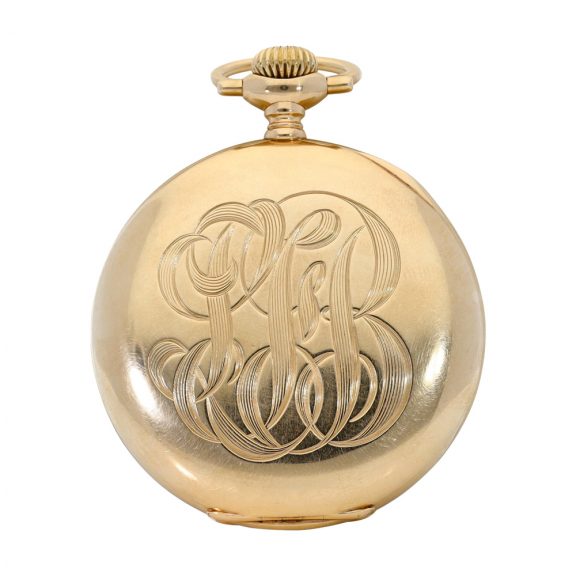 Swiss 14K yellow gold open faced keyless lever watch Circa 1910 Swiss 14K yellow gold open faced keyless lever watch Circa 1910