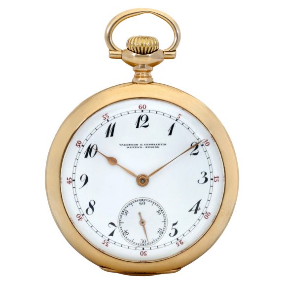 Swiss 14K yellow gold open faced keyless lever watch Circa 1910