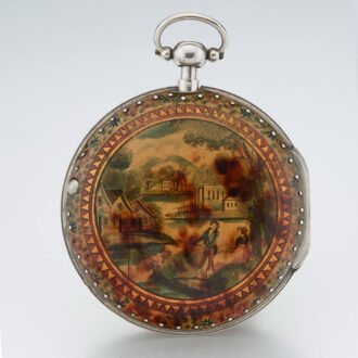 Rare French quarter repeater in underpainted case Circa 1830