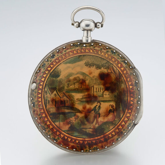 Rare French quarter repeater in underpainted case Circa 1830 Rare French quarter repeater in underpainted case Circa 1830