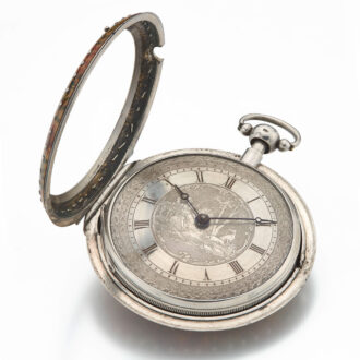 Rare French quarter repeater in underpainted case Circa 1830