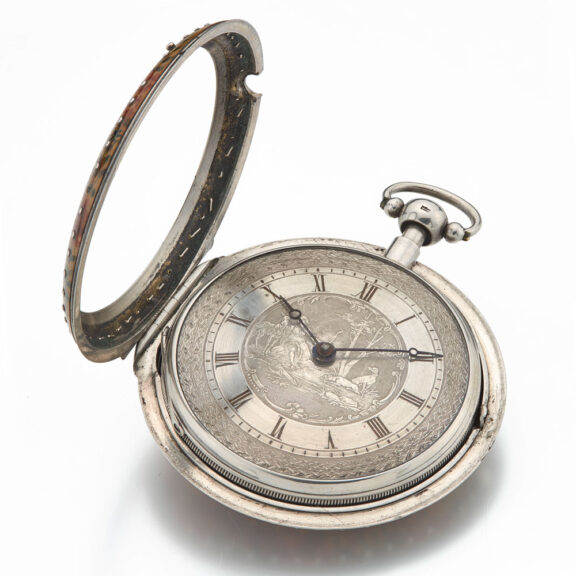 Rare French quarter repeater in underpainted case Circa 1830 Rare French quarter repeater in underpainted case Circa 1830