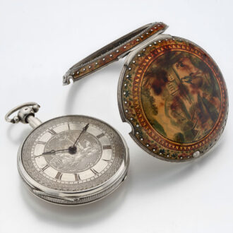 Rare French quarter repeater in underpainted case Circa 1830
