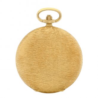 Swiss yellow gold hunting cased keyless pocket watch Circa 1970