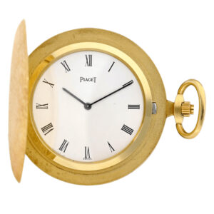 Swiss yellow gold hunting cased keyless pocket watch Circa 1970