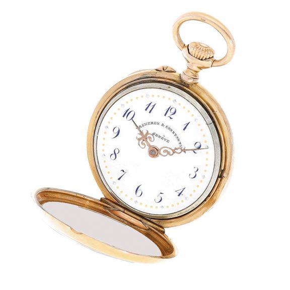 Swiss 18K gold keyless open faced lady's pocket watch Circa 1915 Swiss 18K gold keyless open faced lady's pocket watch Circa 1915