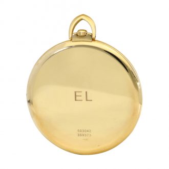 Swiss 18K yellow gold open faced lever pocket watch Circa 2012 Swiss 18K yellow gold open faced lever pocket watch Circa 2012