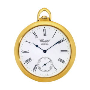 Swiss 18K yellow gold open faced lever pocket watch Circa 2012