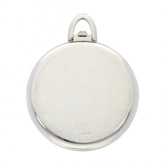 Swiss platinum open faced keyless pocket watch Circa 2010