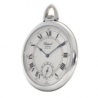 Swiss platinum open faced keyless pocket watch Circa 2010