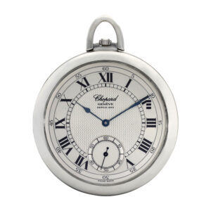 Swiss platinum open faced keyless pocket watch Circa 2010