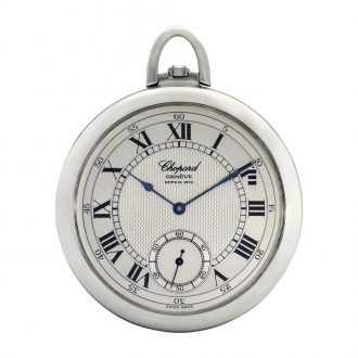 Swiss platinum open faced keyless pocket watch Circa 2010