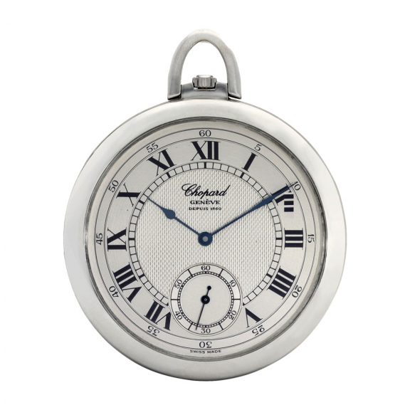 Swiss platinum open faced keyless pocket watch Circa 2010