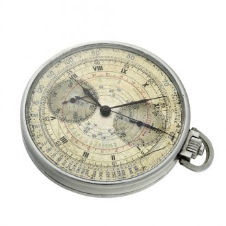 Swiss stainless steel mono pusher lever chronograph Circa 1900 Swiss stainless steel mono pusher lever chronograph Circa 1900