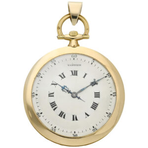 Rare French gold lever pocket watch by Cartier Circa 1925