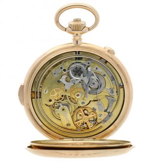 Swiss 14k pink gold quarter repeating chronograph Circa 1900