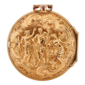 English gold repousse watch with protective outer Circa 1762