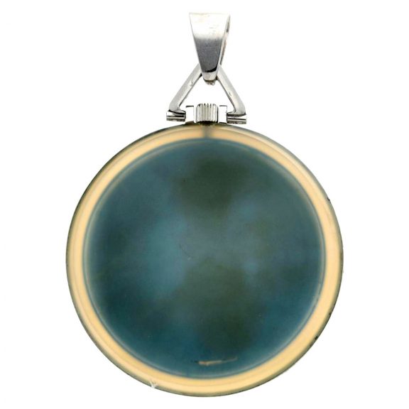 Fine French chalcedony, enamel and diamond set watch Circa 1920 Fine French chalcedony, enamel and diamond set watch Circa 1920