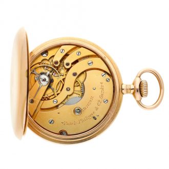 Swiss 18K gold hunting cased keyless lever watch Circa 1890
