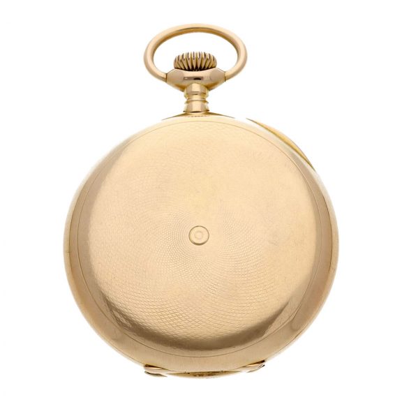 Swiss 18K gold hunting cased keyless lever watch Circa 1890 Swiss 18K gold hunting cased keyless lever watch Circa 1890