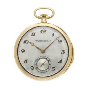 Swiss gold minute repeating lever pocket watch Circa 1920