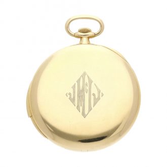 Swiss gold minute repeating lever pocket watch Circa 1920