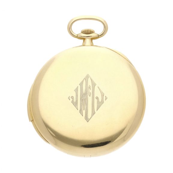 Swiss gold minute repeating lever pocket watch Circa 1920 Swiss gold minute repeating lever pocket watch Circa 1920