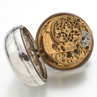 English silver champleve dial verge with date Circa 1730