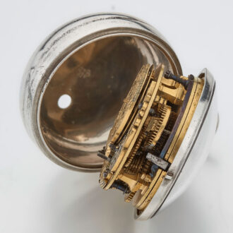 English silver champleve dial verge with date Circa 1730