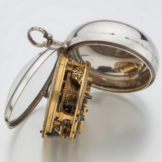 English silver champleve dial verge with date Circa 1730