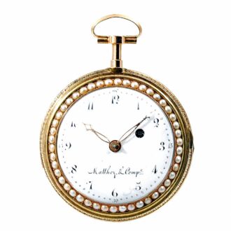 English decorative gold and enamel verge watch Circa 1790