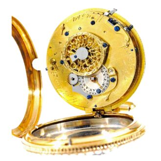 English decorative gold and enamel verge watch Circa 1790