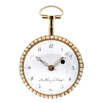 English decorative gold and enamel verge watch Circa 1790