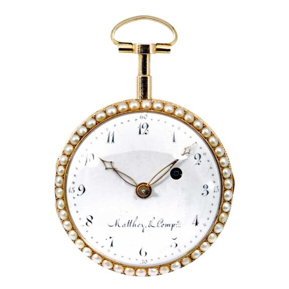 English decorative gold and enamel verge watch Circa 1790 English decorative gold and enamel verge watch Circa 1790