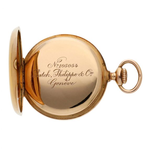 Pink gold Swiss Patek Philippe open faced watch Circa 1910 Pink gold Swiss Patek Philippe open faced watch Circa 1910