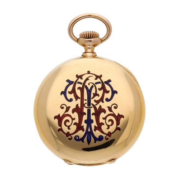 Pink gold Swiss Patek Philippe open faced watch Circa 1910 Pink gold Swiss Patek Philippe open faced watch Circa 1910
