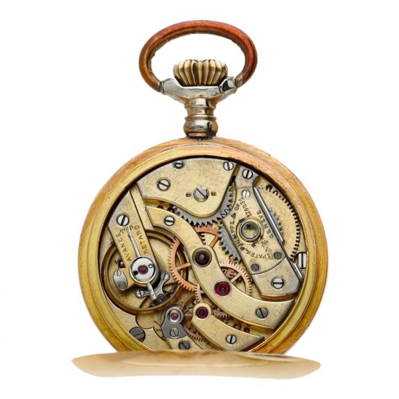 Swiss yellow gold open faced lady's pocket watch Circa 1905 Swiss yellow gold open faced lady's pocket watch Circa 1905