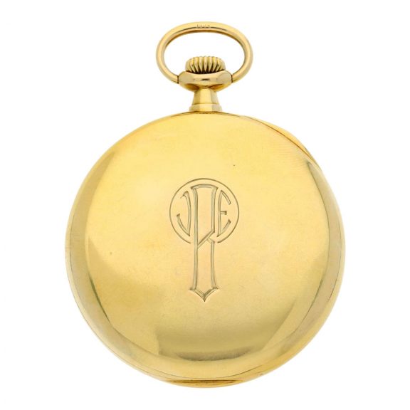 Swiss yellow gold open faced keyless dress watch Circa 1915 Swiss yellow gold open faced keyless dress watch Circa 1915