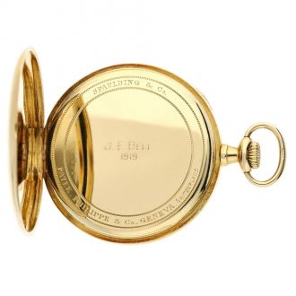 Swiss yellow gold open faced keyless dress watch Circa 1915