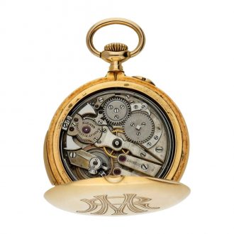 Swiss gold five minute repeating pocket watch Circa 1910