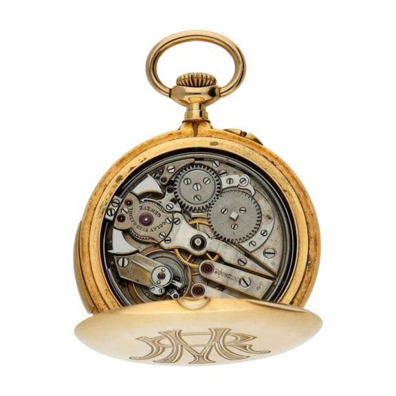 Swiss gold five minute repeating pocket watch Circa 1910 Swiss gold five minute repeating pocket watch Circa 1910