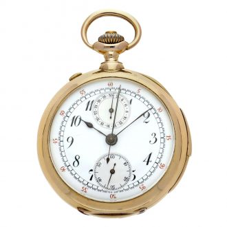 Swiss repeating split seconds chronograph watch Circa 1920