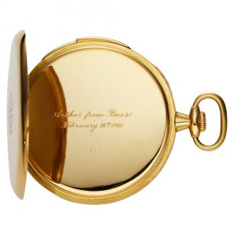Swiss yellow gold minute repeating lever watch Circa 1919