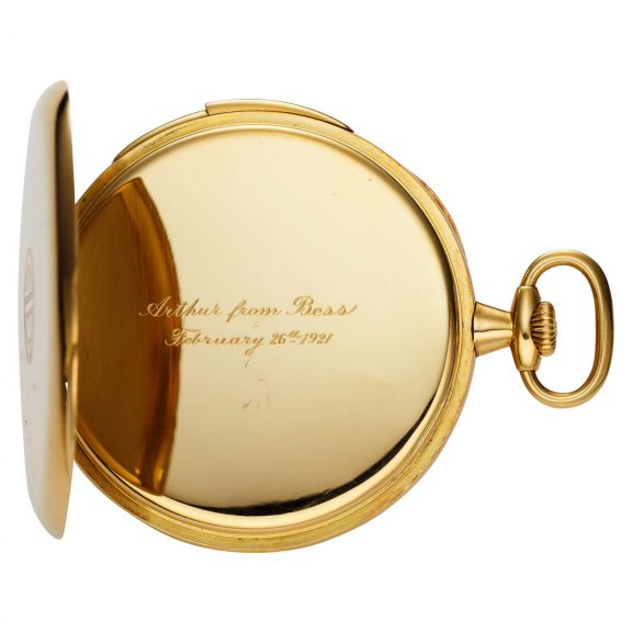 Swiss yellow gold minute repeating lever watch Circa 1919 Swiss yellow gold minute repeating lever watch Circa 1919