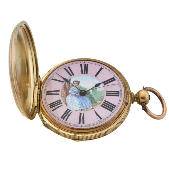 English gilt jumping seconds duplex watch Circa 1804