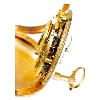 Swiss decorative open faced pocket watch Circa 1790